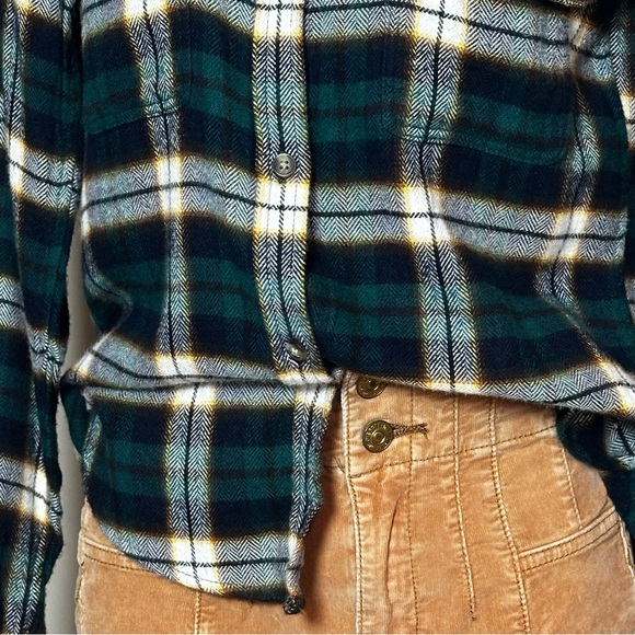 Vintage Inspired VISCOSE Blend American Eagle Outfitters Slim Fit Flannel Shirt - Picture 6 of 10